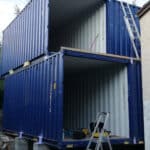 Extension maison containers, containers de chantier, achat de conteneur, saint etienne, lyon, eurobox, maison container, transformation de container, aménagement de container sur mesure, vendeur de conteneur, conteneur 20 pieds maritimes gris souris, container d'occasion,
