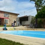 Pool house container, containers de chantier, achat de conteneur, saint etienne, lyon, eurobox, transformation de container, aménagement de container sur mesure, vendeur de conteneur, conteneur 20 pieds maritimes gris souris, container d'occasion,